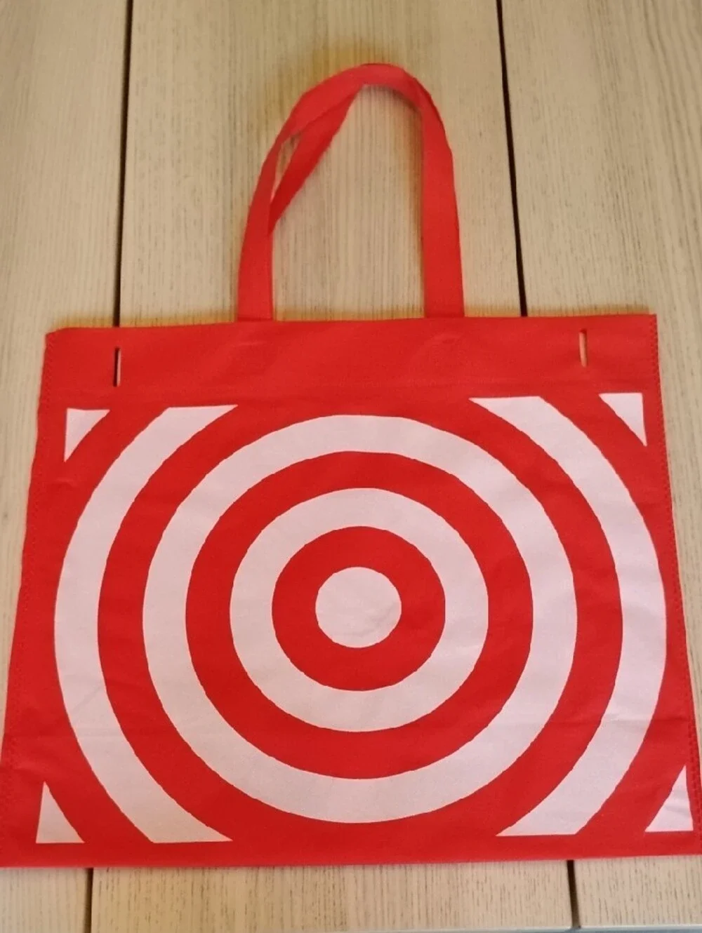 Set of 7 Target Red and White Bullseye Reusable Tote Bags